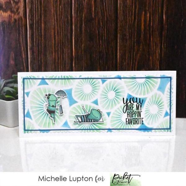 Picket Fence Studios Slim Line Lily Pads Stencil - Schablone