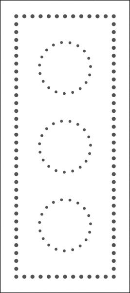 The Crafters Workshop Dotted Circles   Slimline Stencil - Schablone 4x9"