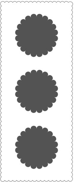 The Crafters Workshop Scalloped Circles   Slimline Stencil - Schablone 4x9"