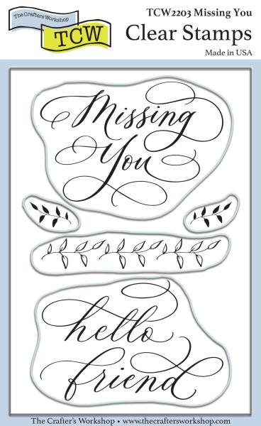 The Crafters Workshop Missing You   Clear Stamp