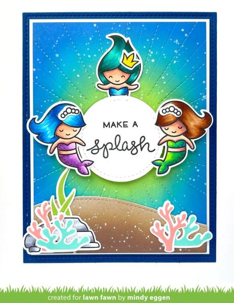 Lawn Fawn Stempelset "Mermaid for You Flip-Flop" Clear Stamp