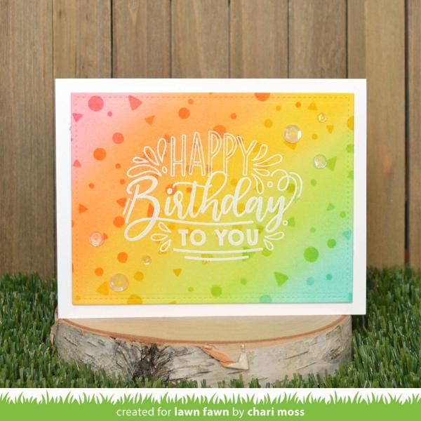 Lawn Fawn Stempelset "Giant Birthday Messages" Clear Stamp