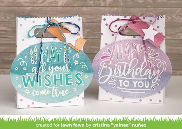 Lawn Fawn Stempelset "Giant Birthday Messages" Clear Stamp