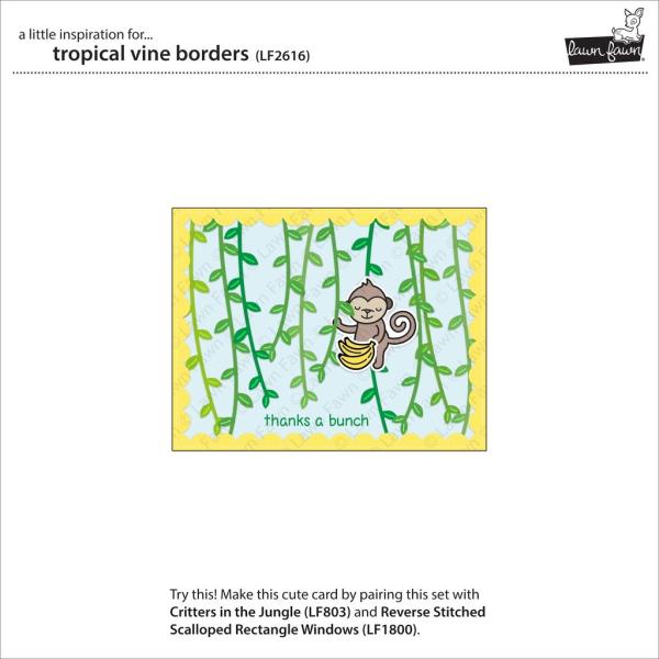 Lawn Fawn Craft Dies - Tropical Vine Borders