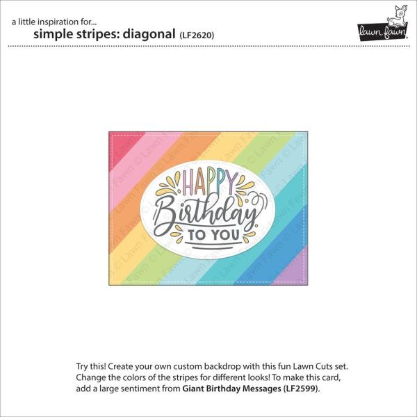 Lawn Fawn Craft Dies - Simple Stripes: Diagonal