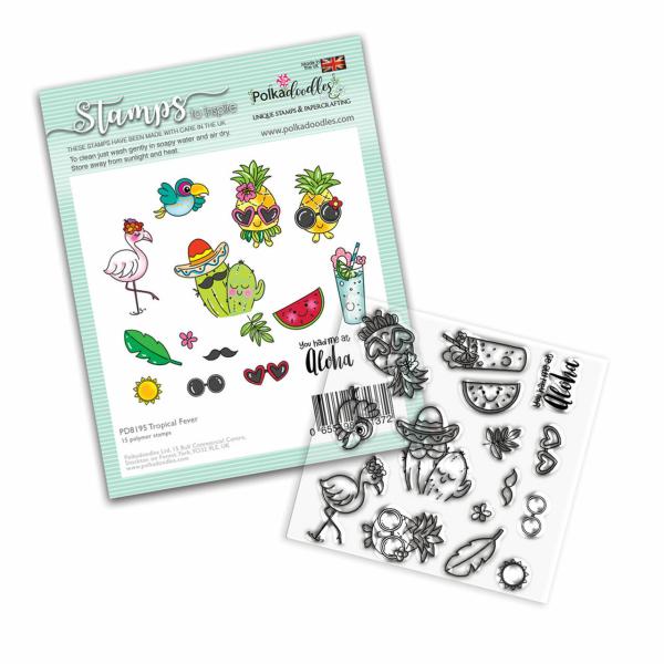 Polkadoodles Stempel "Tropical Fever" Clear Stamp-Set