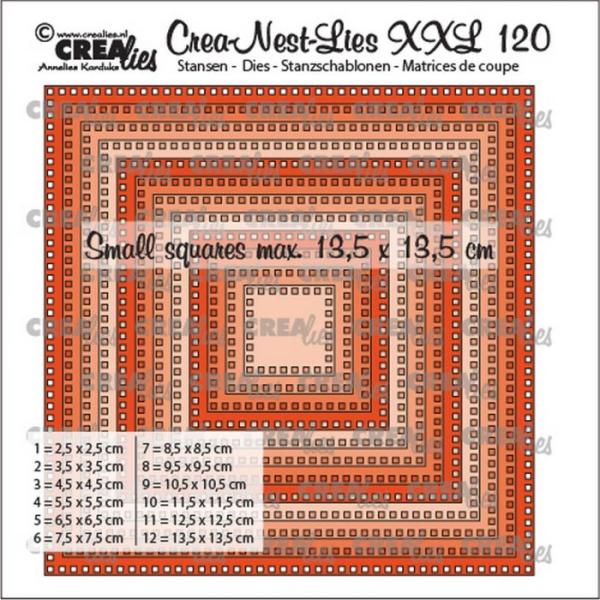 Crealies - Crea-Nest-Lies XXL dies Squares with small squares 