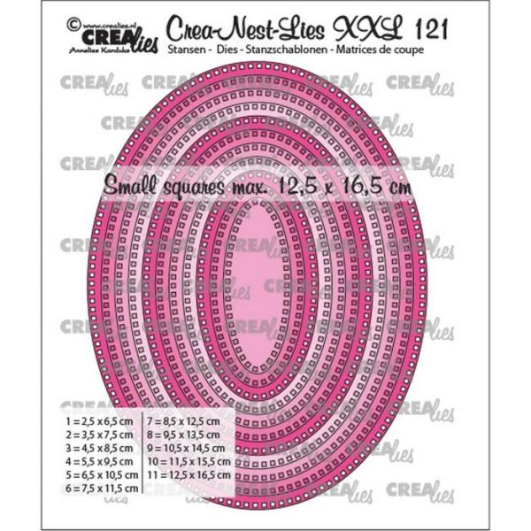 Crealies - Crea-Nest-Lies XXL dies Ovals with small squares 