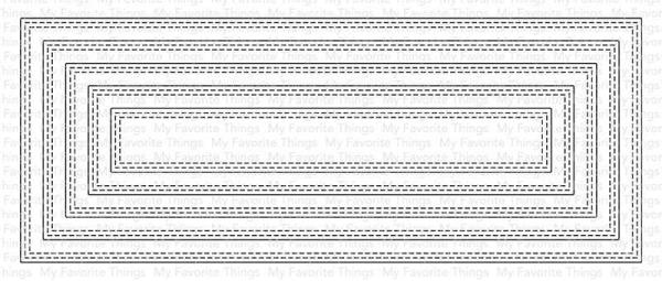 My Favorite Things Die-namics "Slimline Double Stitched Rectangle Stax" | Stanzschablone | Stanze | Craft Die