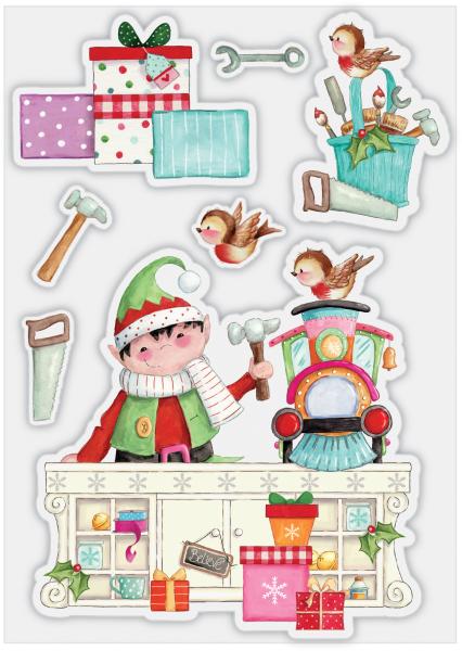 Craft Consortium Made by Elves Workshop Clear Stamps 