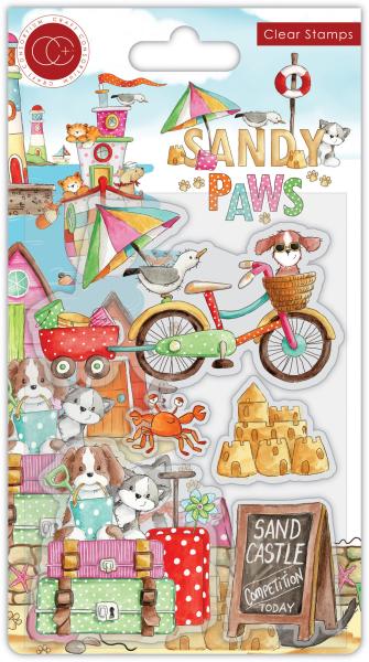 Craft Consortium Sandy Paws Sand Castle Clear Stamps 