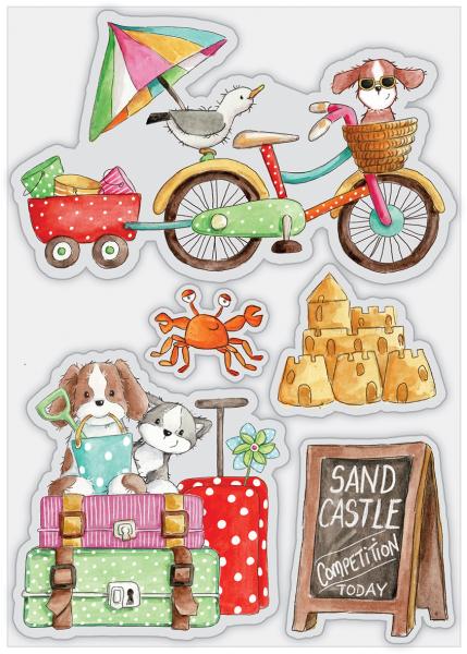 Craft Consortium Sandy Paws Sand Castle Clear Stamps 