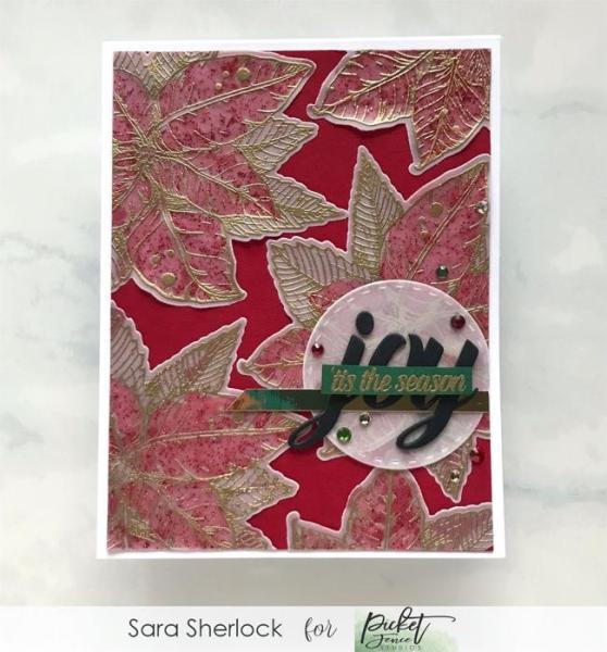 Picket Fence Studios A Christmas Flower 4x4 Inch Clear Stamps 