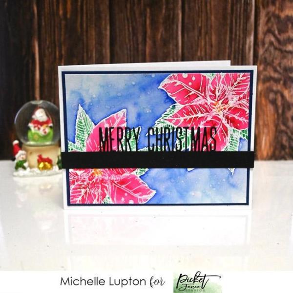 Picket Fence Studios A Christmas Flower 4x4 Inch Clear Stamps 