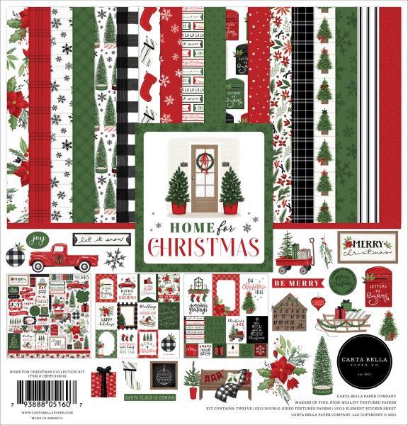 Carta Bella "Home For Christmas" 12x12" Collection Kit