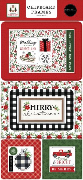 Carta Bella "Home For Christmas" Chipboard Frames - Sticker