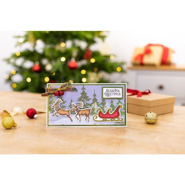 Crafters Companion -Build-A-Sleigh - Stanze & Stempel