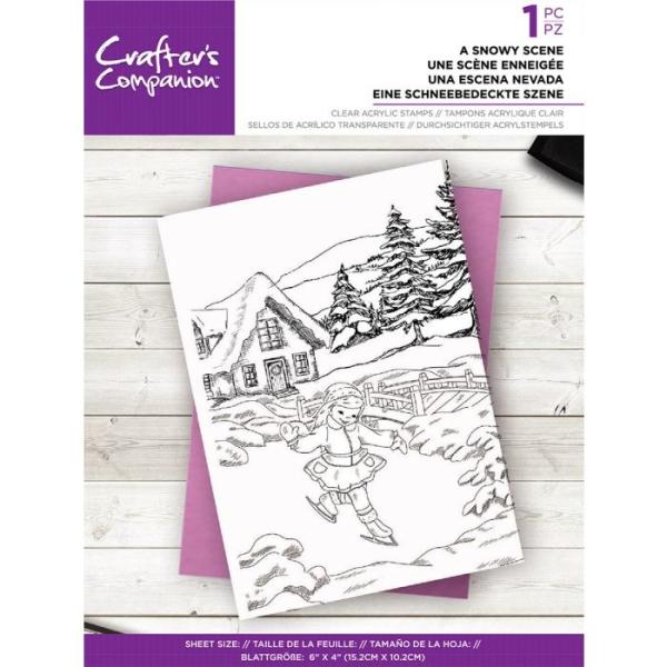 Crafters Companion - A Snowy Scene  - Clear Stamps