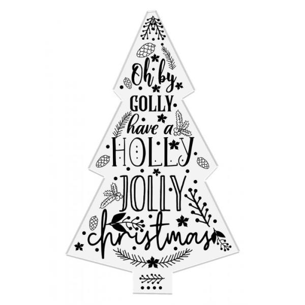 Crafters Companion - Holly Jolly Christmas Tree  - Clear Stamps