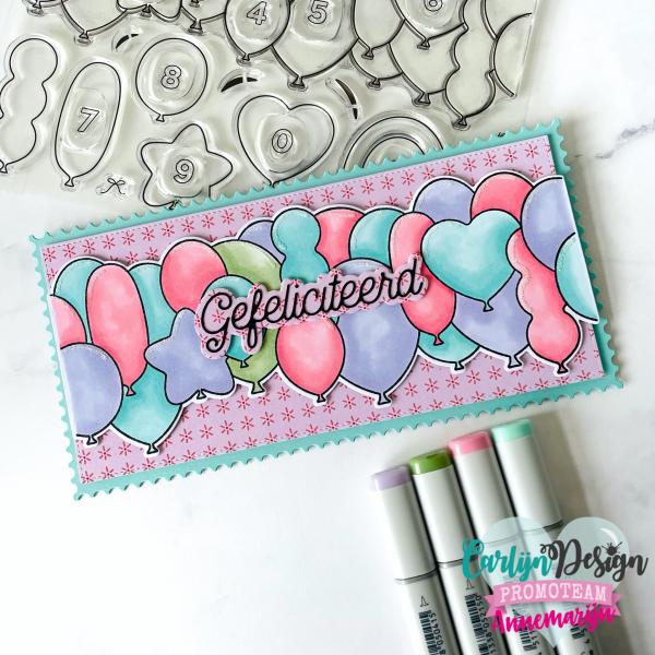 Carlijn Design Ballonnen   Clear Stamps - Stempel 