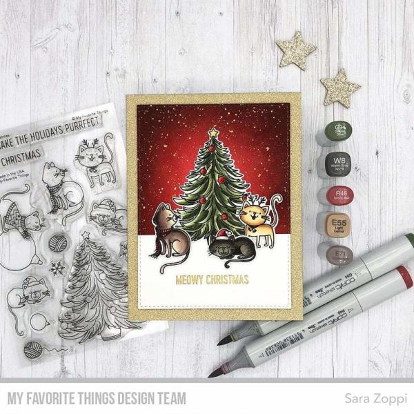 My Favorite Things Stempelset "Meowy Christmas" Clear Stamp Set