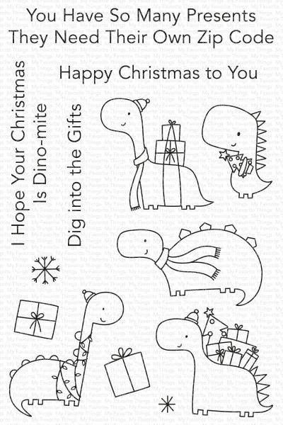 My Favorite Things Stempelset "Dino-mite Christmas" Clear Stamp Set