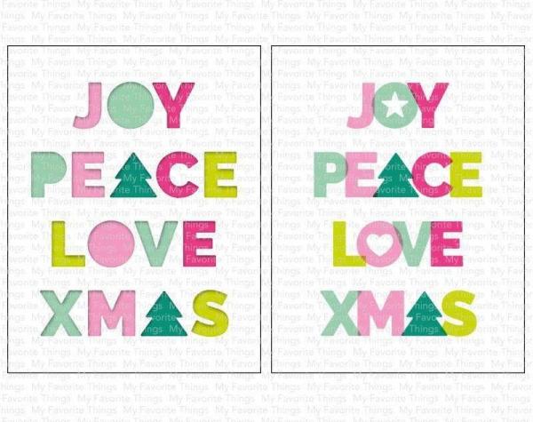 My Favorite Things Die-namics "Joy, Peace, Love" | Stanzschablone | Stanze | Craft Die