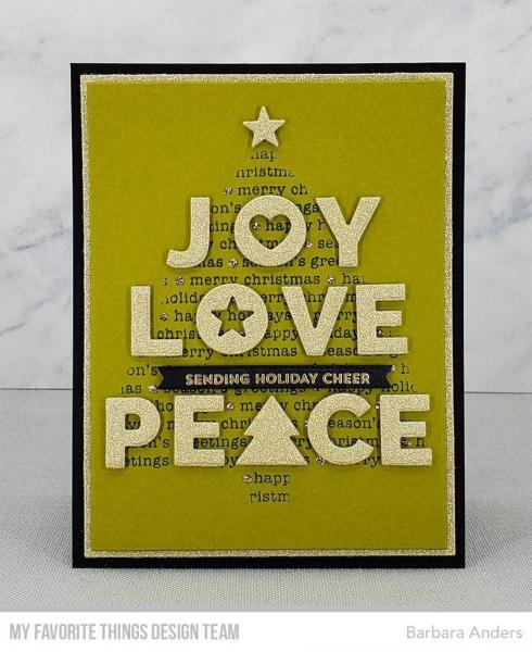 My Favorite Things Die-namics "Joy, Peace, Love" | Stanzschablone | Stanze | Craft Die