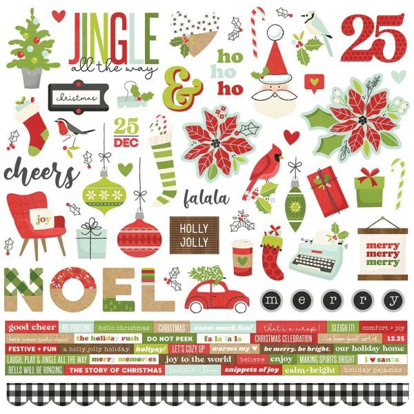 Simple Stories -  Stories Make it Merry 12x12 Inch  - Cardstock Sticker 