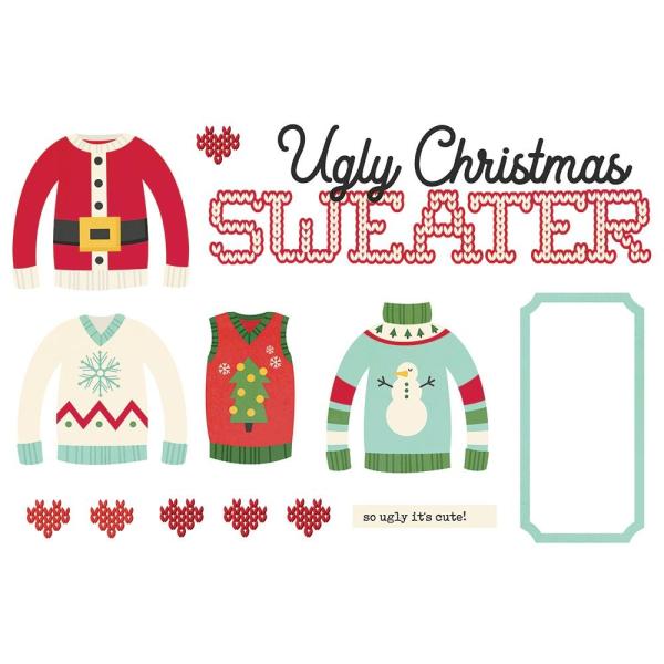 Simple Stories Simple Pages Page Pieces Ugly Christmas Sweater (15950)   -  Stanzteile