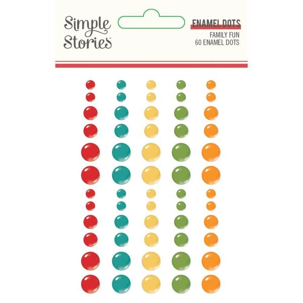 Simple Stories   Family Fun  Enamel Dots