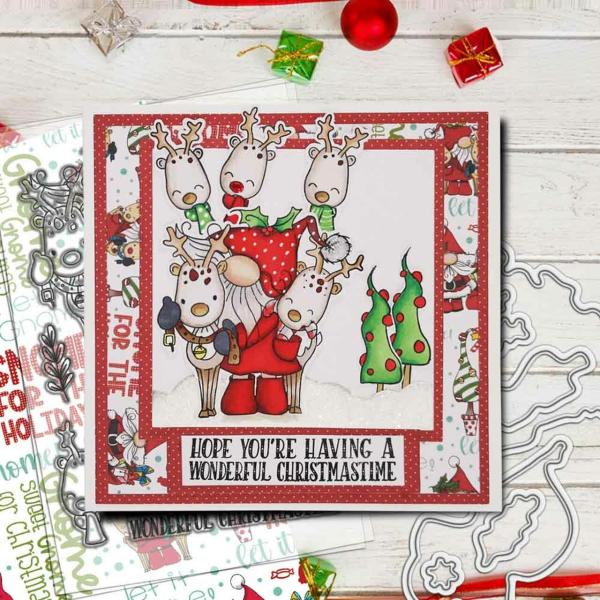 Polkadoodles Stempel "Gnome Lets Get Blitzen" Clear Stamp-Set