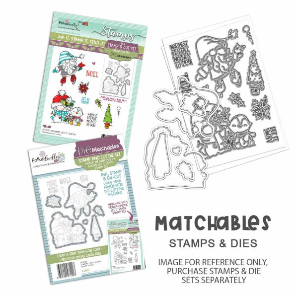 Polkadoodles Stempel "Gnome Let it Snow" Clear Stamp-Set