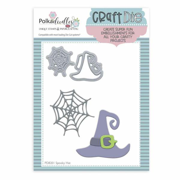 Polkadoodles Dies "Spooky Hat" Stanzschablonen