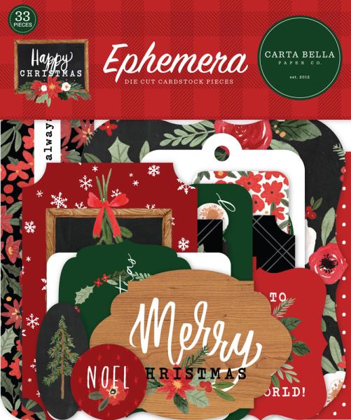 Carta Bella "Happy Christmas" Ephemera - Stanzteile