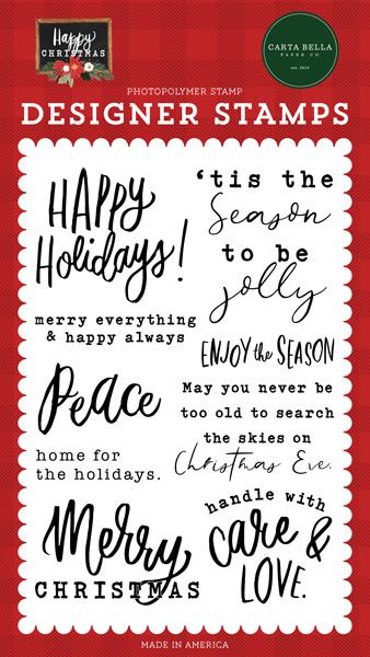 Carta Bella "Enjoy The Season" Stempelset - Clear Stamp-Set