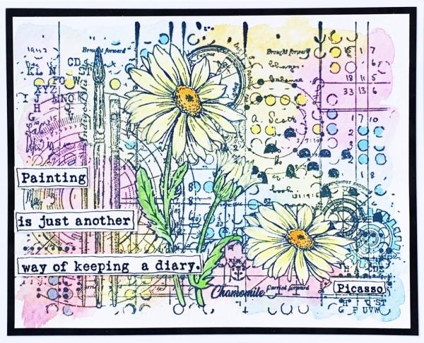 IndigoBlu "Camomile" A5 Rubber Stamp