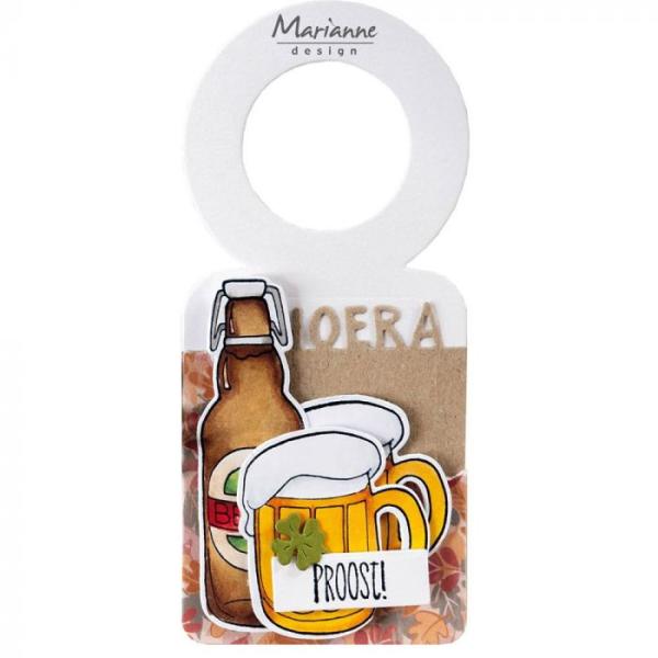 Marianne Design -  Clear stamp Hetty's beer stamp - die set