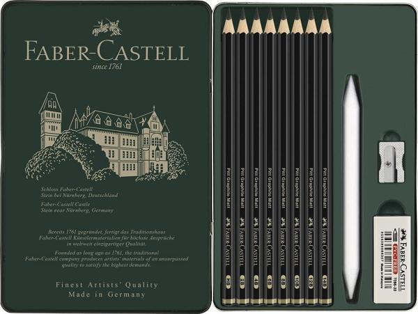 Faber Castell Pitt Graphite Matt Set Tin of 11 