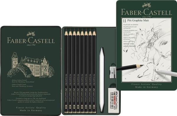 Faber Castell Pitt Graphite Matt Set Tin of 11 