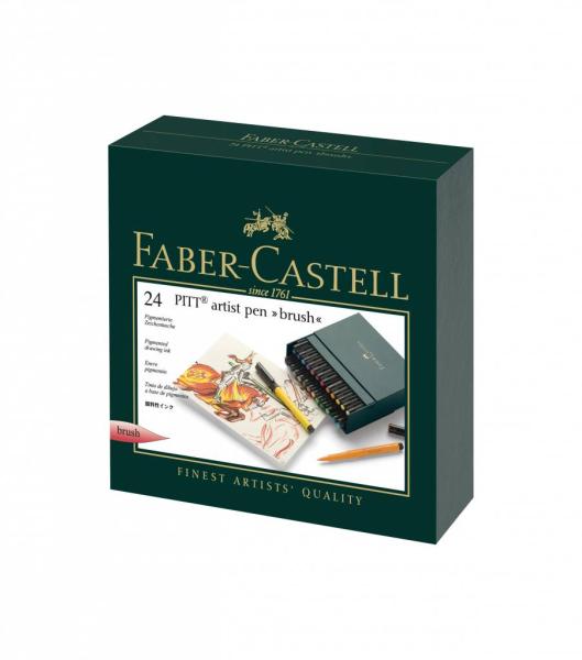 Faber Castell Drawing Pen Pitt Artist Pen Brush 24 Pieces Studiobox  24er-Set