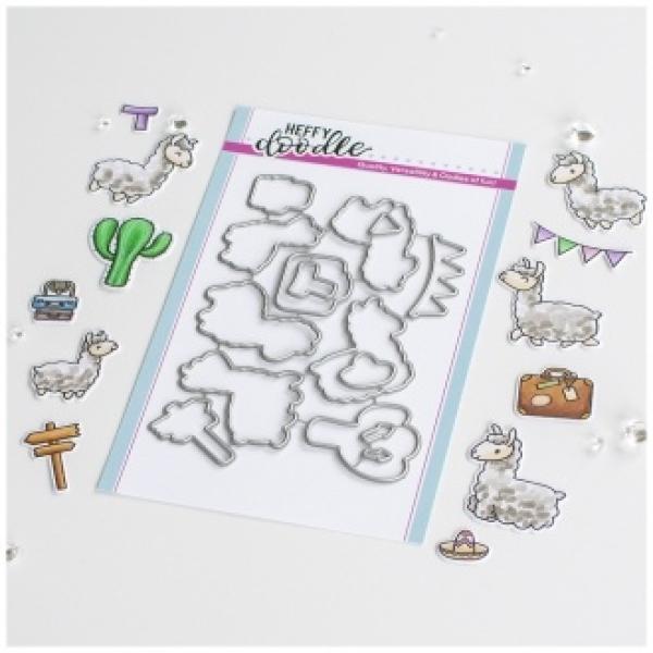 Heffy Doodle Llamazing Llamas  Cutting Dies - Stanze