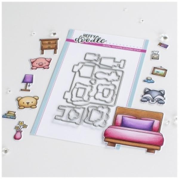 Heffy Doodle Bed Heads  Cutting Dies - Stanze