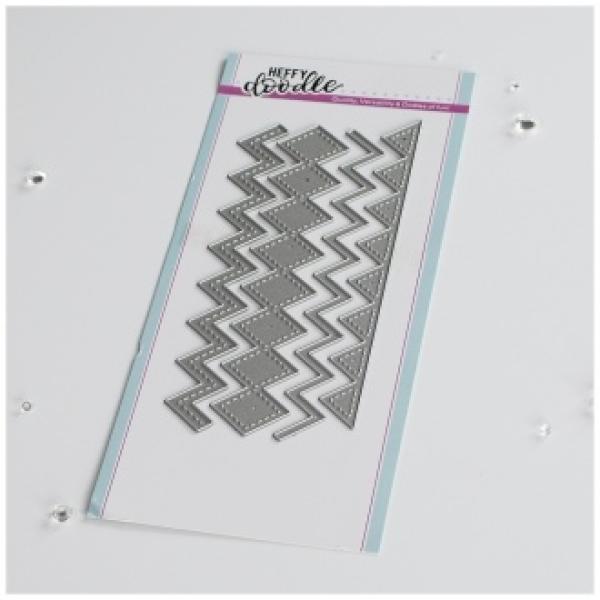 Heffy Doodle Zig-a-zig Ah Chevron  Cutting Dies - Stanze  