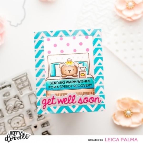 Heffy Doodle Chevron Fun  Stencil - Schablone