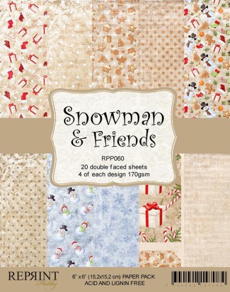 Reprint Snowman & Friends 6x6 Inch Paper Pack