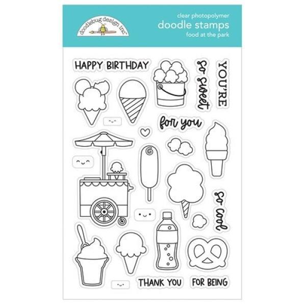 Doodlebug Design "Food at the Park" Stamps - Stempel