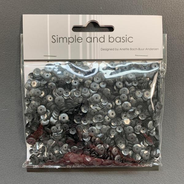 Simple and Basic " Black Sequin Mix " - Pailetten