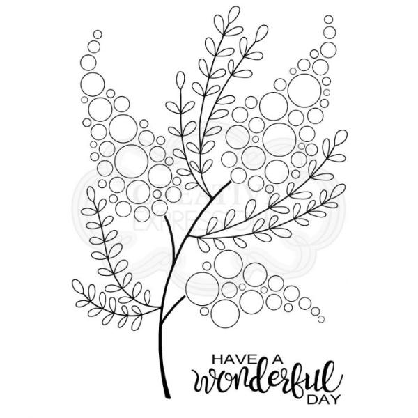 Woodware bubble Bloom Millie  Clear Stamps - Stempel 