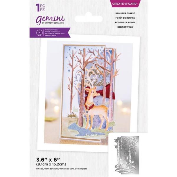 Gemini Christmas Scene Edge Reindeer Forest Create-a-Card Dies  - Stanze - 